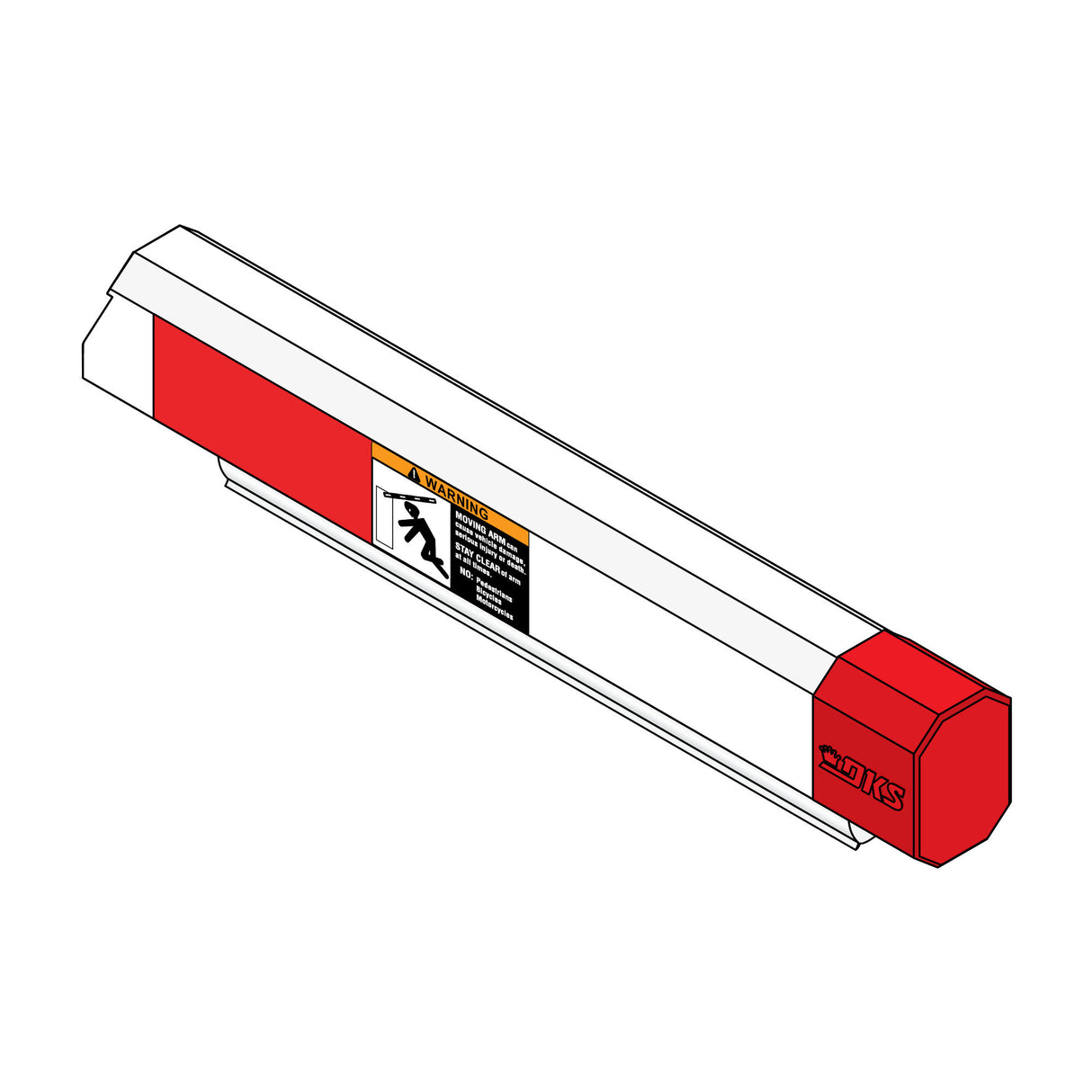 DoorKing LED/Reverse Edge Kit, shown on a parking arm