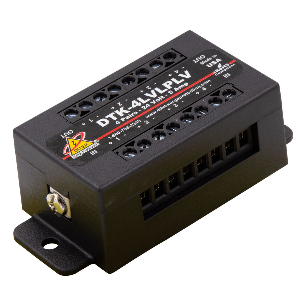 Ditek DTK-4LVXR Telephone & Intercom Surge Protector | Elitegates.net