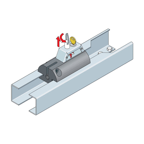 Doorking 1150-228 Rail Assembly, manual override carrier