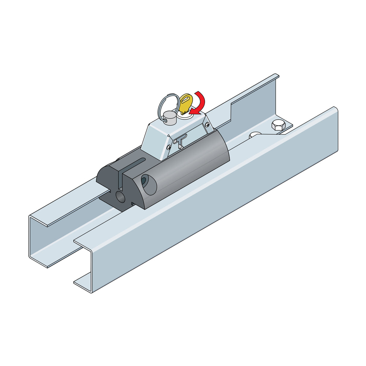 Doorking 1150-225 Rail Assembly For 8 Ft. High Gate