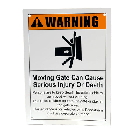 Doorking 2599-100 Warning Sign For Automatic Gates