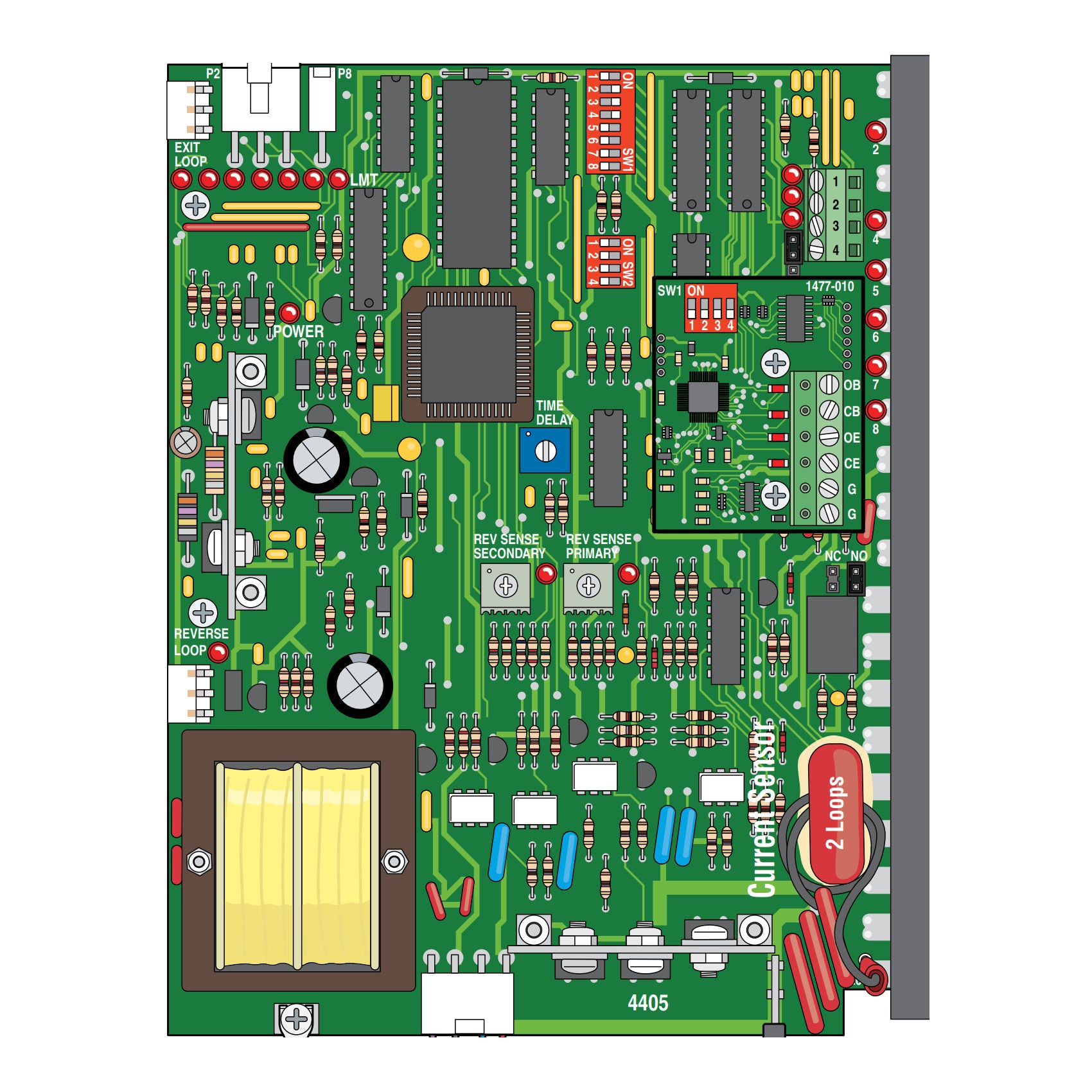 Doorking 4405-012 Circuit Board For 6500 Model