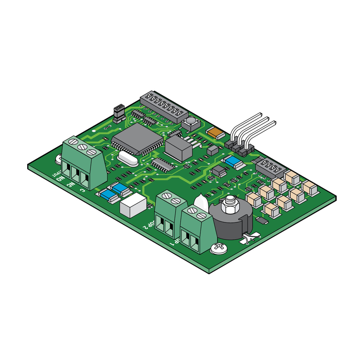 Doorking 9409-010 Dual-Channel Plug-In Loop Detector, side view