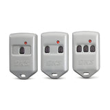 Doorking Microclik remotes, showing 1, 2 and 3 button versions