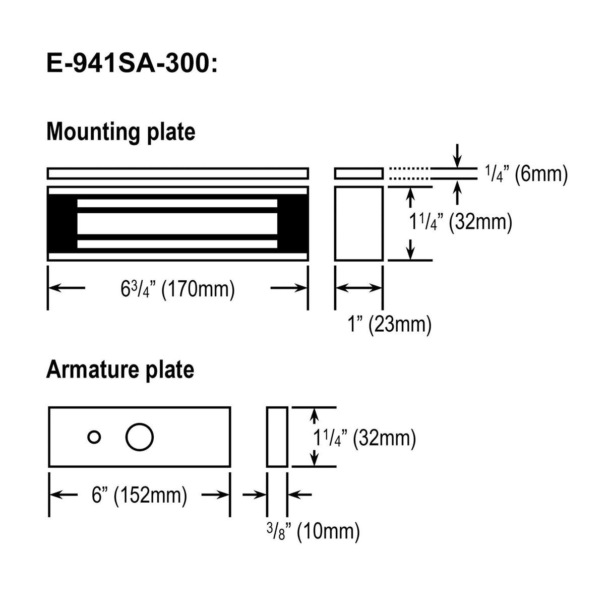 Seco-Larm E-941SA-300 dimensions