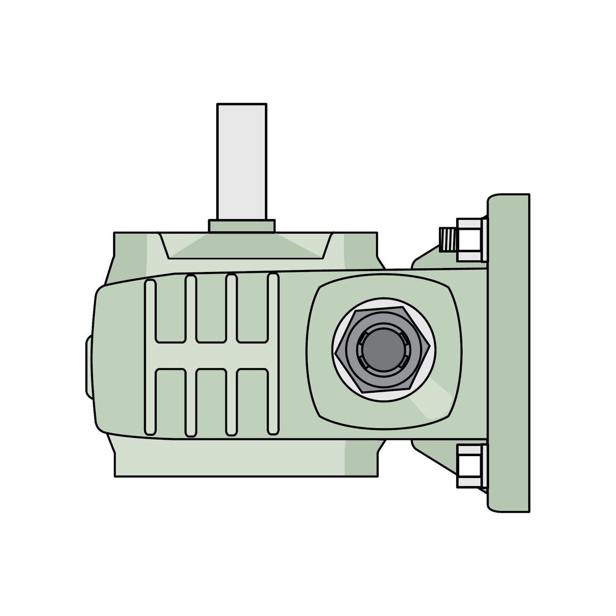 Eagle E182 Primary Gear Reducer, left side view