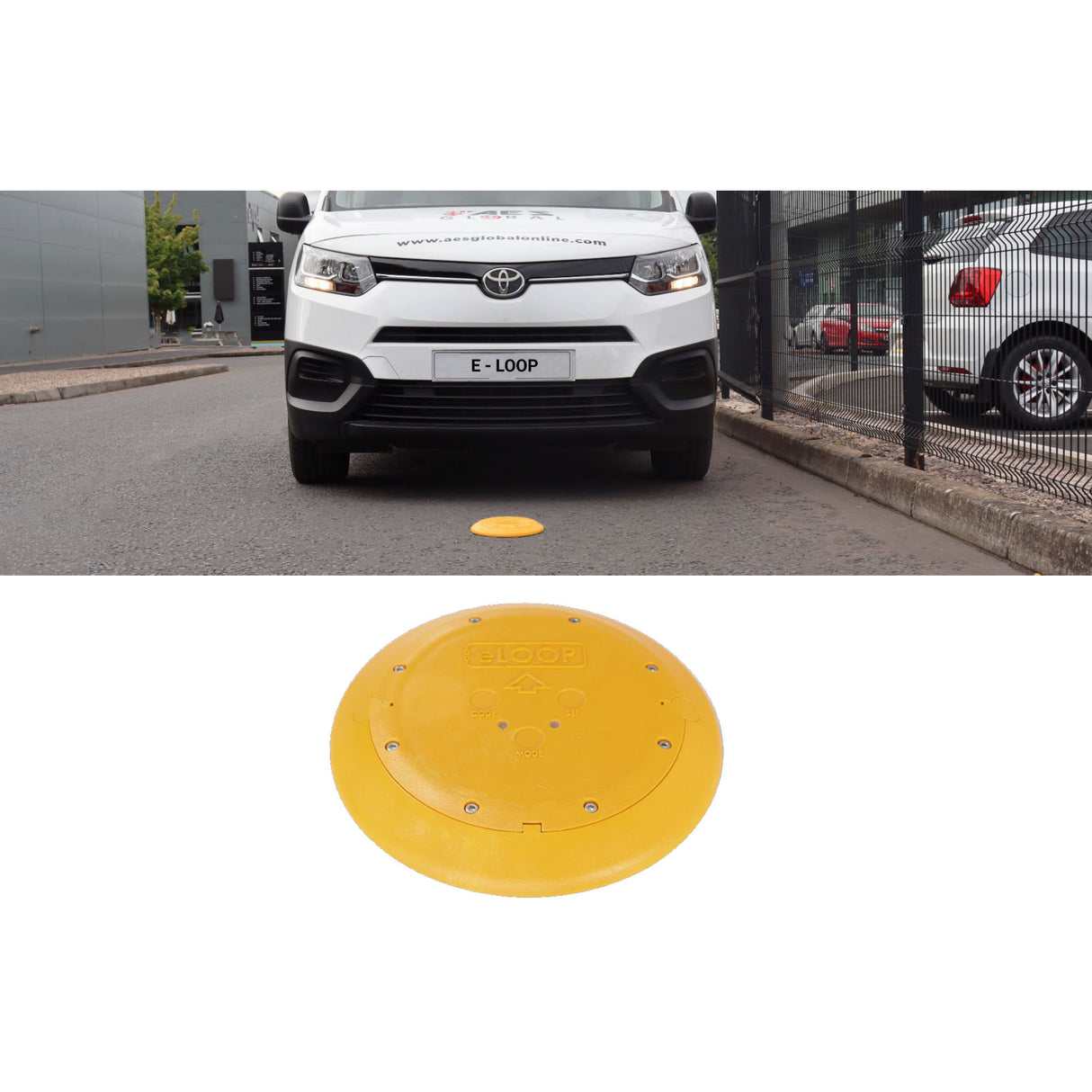 AES E-Loop Surface Mounted Wireless Detection System, installed