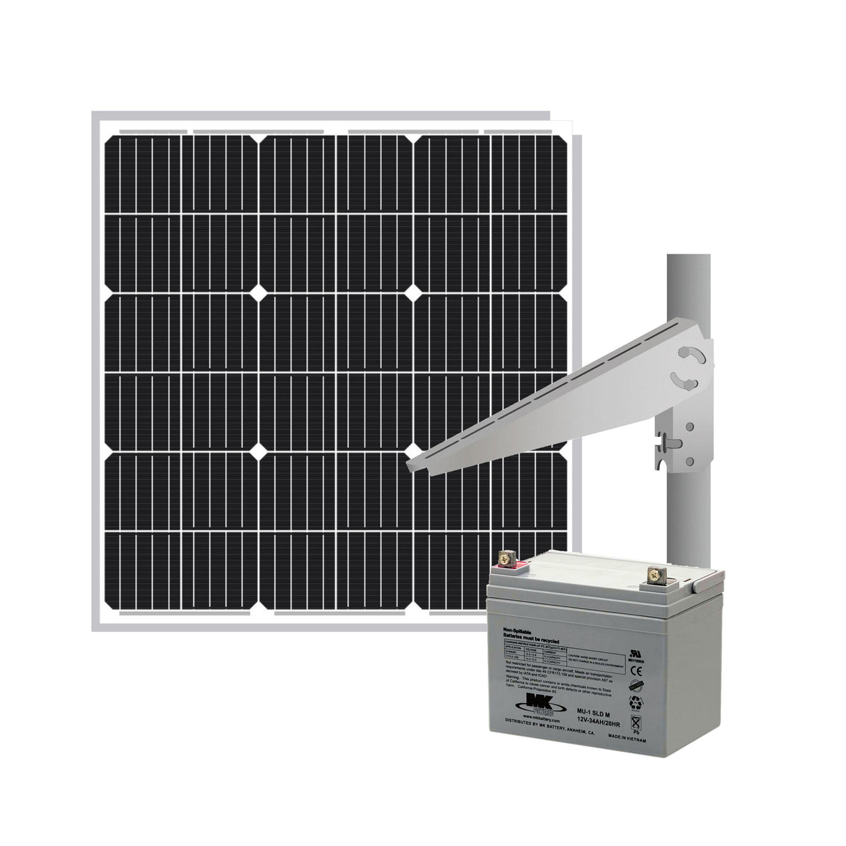 Elite 50W/12V Solar Panel with 35Ah Battery | Elitegates.net