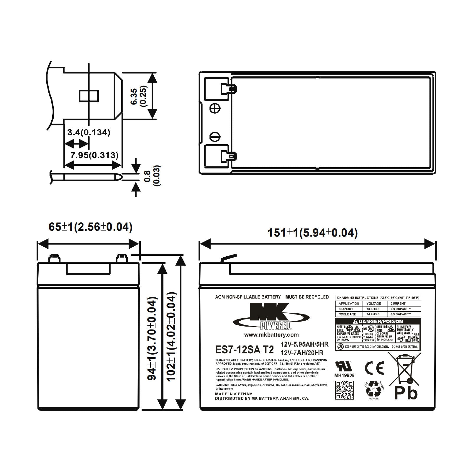 ms127(SY2724)ページ MK ES7-12SA 12V Battery for Gate Openers | EliteGates.net – Elite