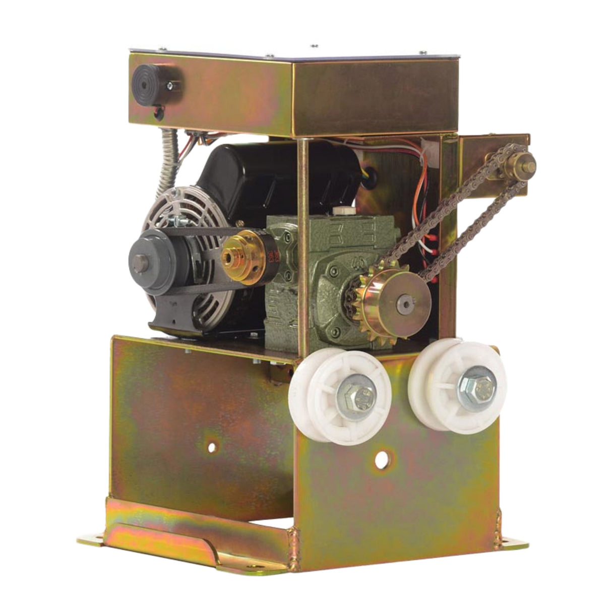 Eagle I Residential Slide Gate Operator - 1/2 HP, shown without a cover exposing chassis