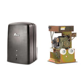 Eagle 1000-FSC Slide Gate Operator- 1/2 HP, shown with and without a cover