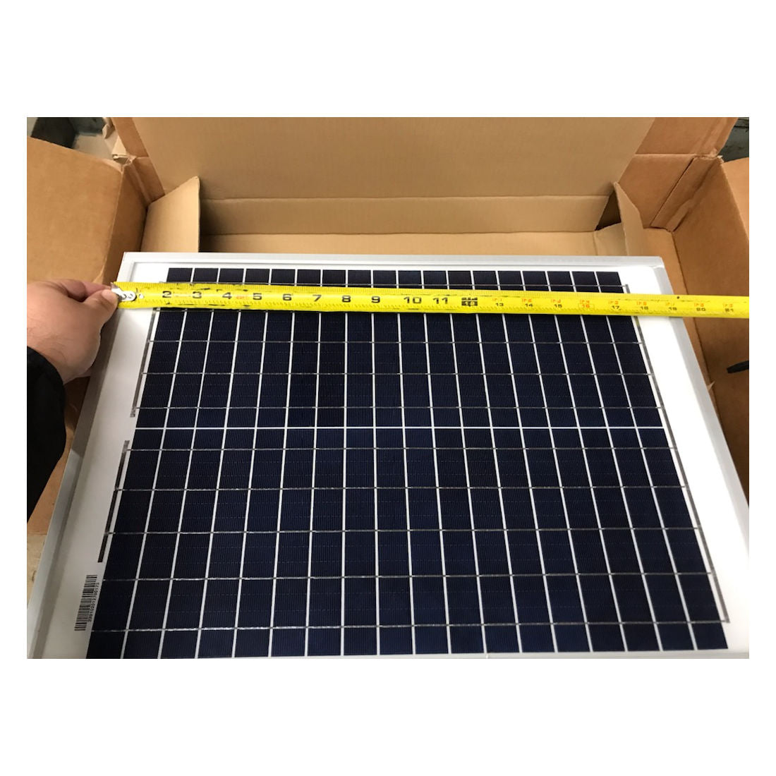Elite 20w Solar Panel width measurements