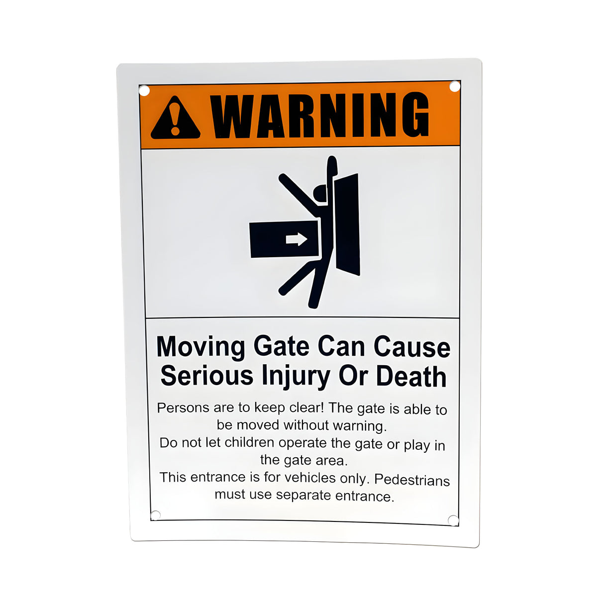 Elite Gate Warning Sign