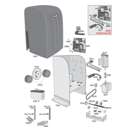 Elite RoboSlide Parts Diagram | Elitegates.net