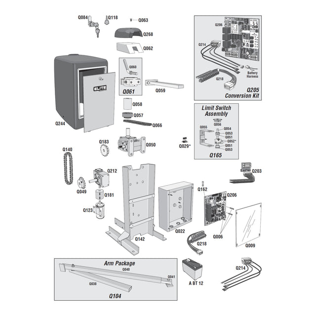 Elite Access RoboSwing Repair Parts Diagram | Elitegates.net