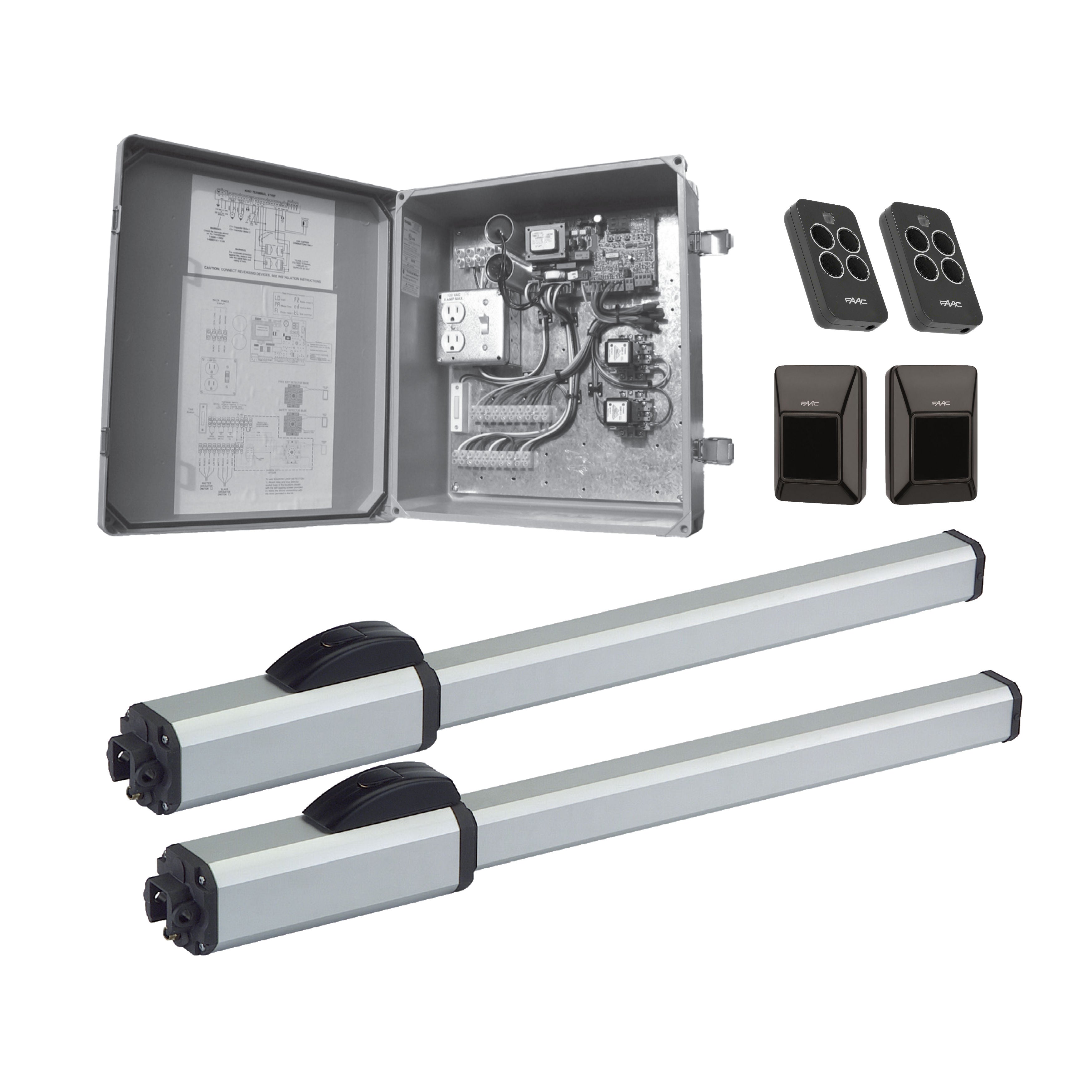 Kit Automatización Puertas Batientes 2 Hojas - Abridor Electromecánico Falco SW999 Ducati Hasta 5.2m Y 500kg - Bajo Consumo Y Certificado CE