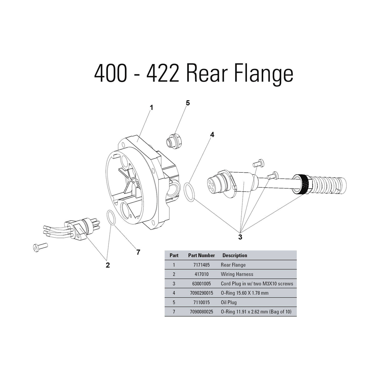 FAAC 63001005 Rear Cord Plug for Actuator Arm