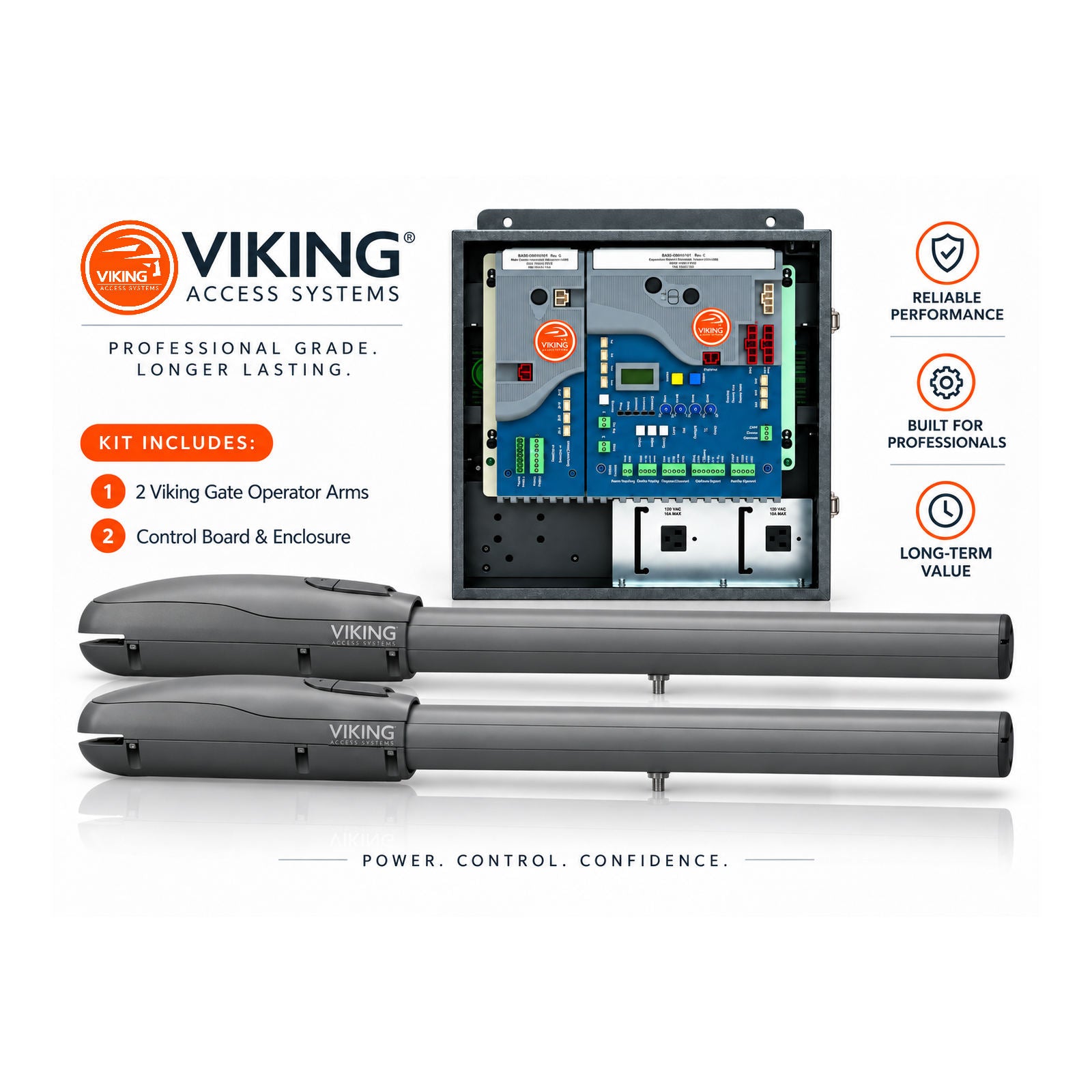Viking Access G-5 Dual Swing Gate Operator Kit | Elitegates.net