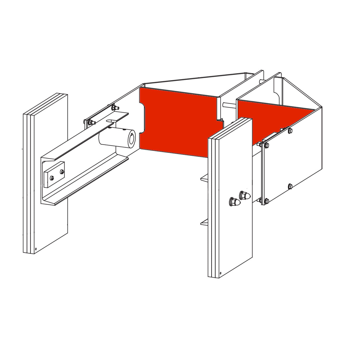 HySecurity MX001047 Bracket and Yoke, Non-Counterweight Type