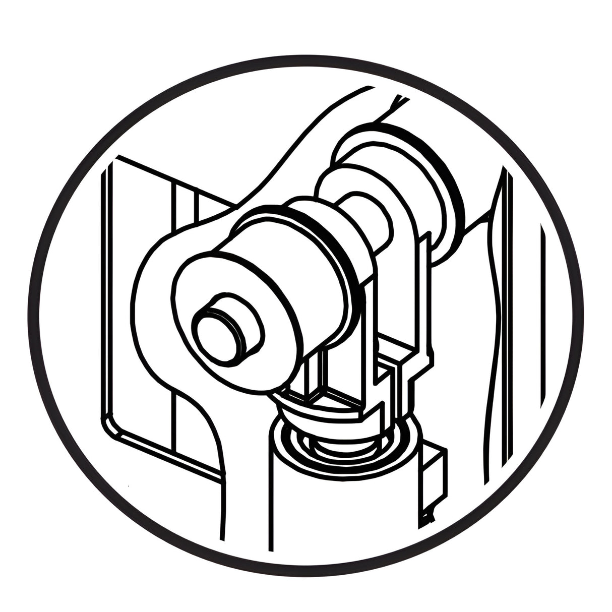 HySecurity MX001221 Shaft Kit, 1 inch Roller