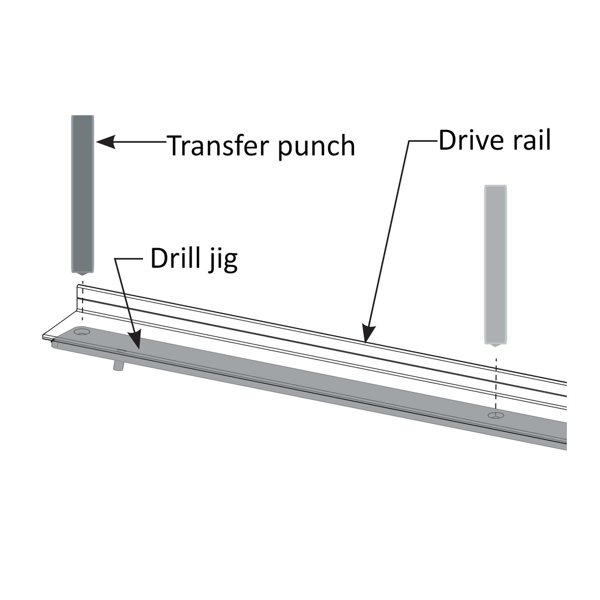 HySecurity MX002750 XtremeDrive Rack Install Kit, installation illustration