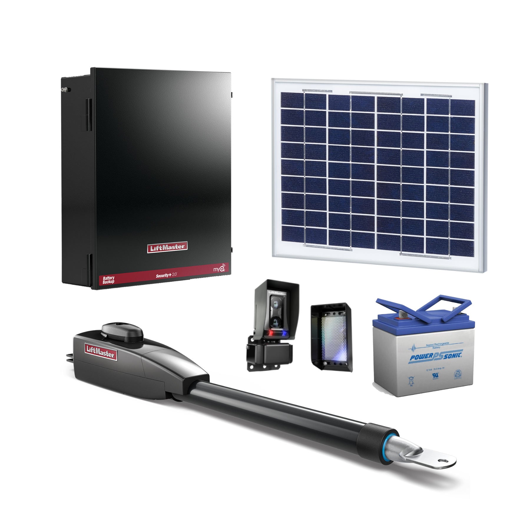 カイラ LiftMaster LA412XL20W Solar Single Swing Gate Operator