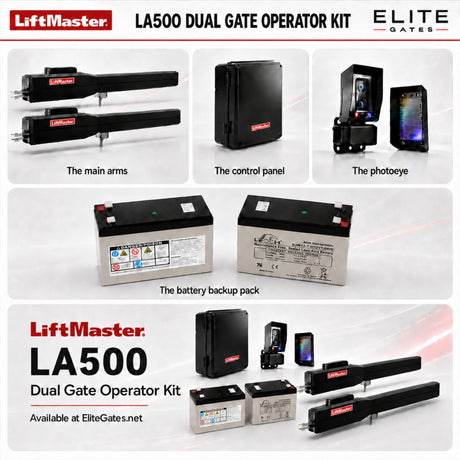 LiftMaster LA500UL Dual Swing Gate Operator Kit | Elitegates.net