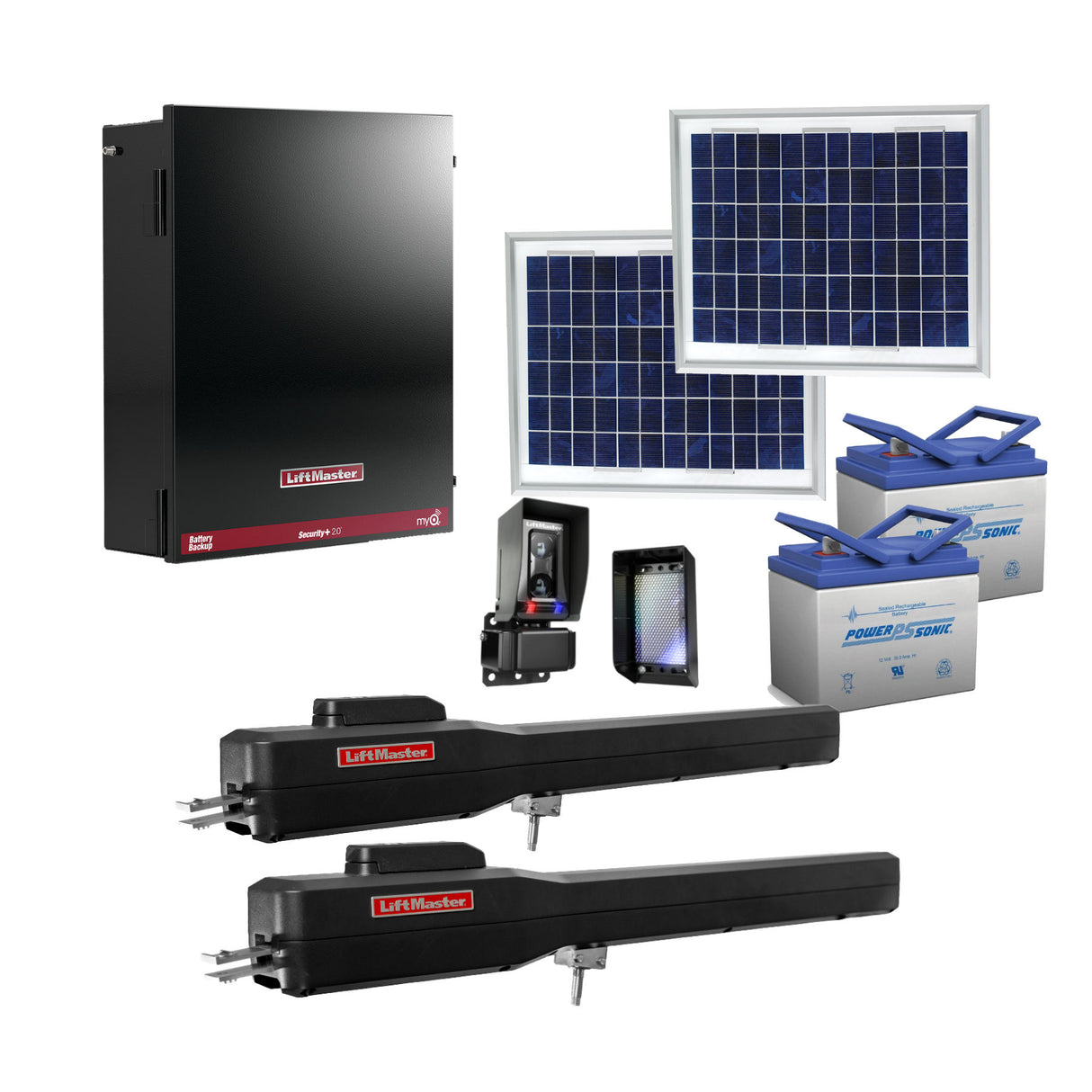 LiftMaster LA500XL20W Dual Solar Swing Gate Operator | EliteGates.net