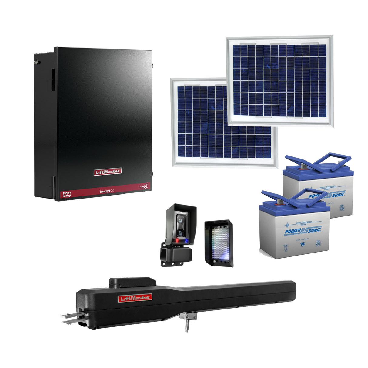 LiftMaster LA500XL20W Solar Swing Gate Operator Kit | EliteGates.net