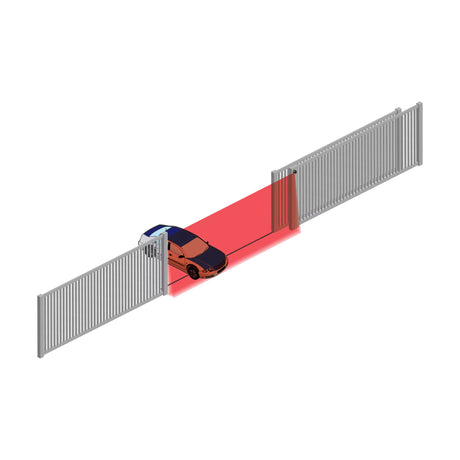 BEA LZR-H100 Laser Vehicle Detection Sensor for Gates & Barriers, shows installed