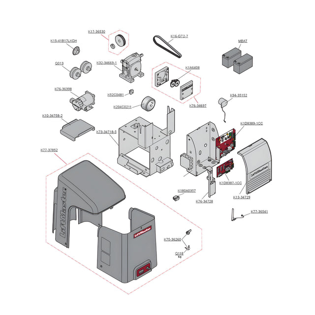 LiftMaster CSL24 Repair Parts Diagram | Elitegates.net