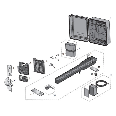 LiftMaster LA500PKGUL Repair Parts Diagram | Elitegates.net