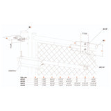 Locinox "SB" Galvanized Bracket to Mount the SAMSON-2 Gate opener (dimensions)