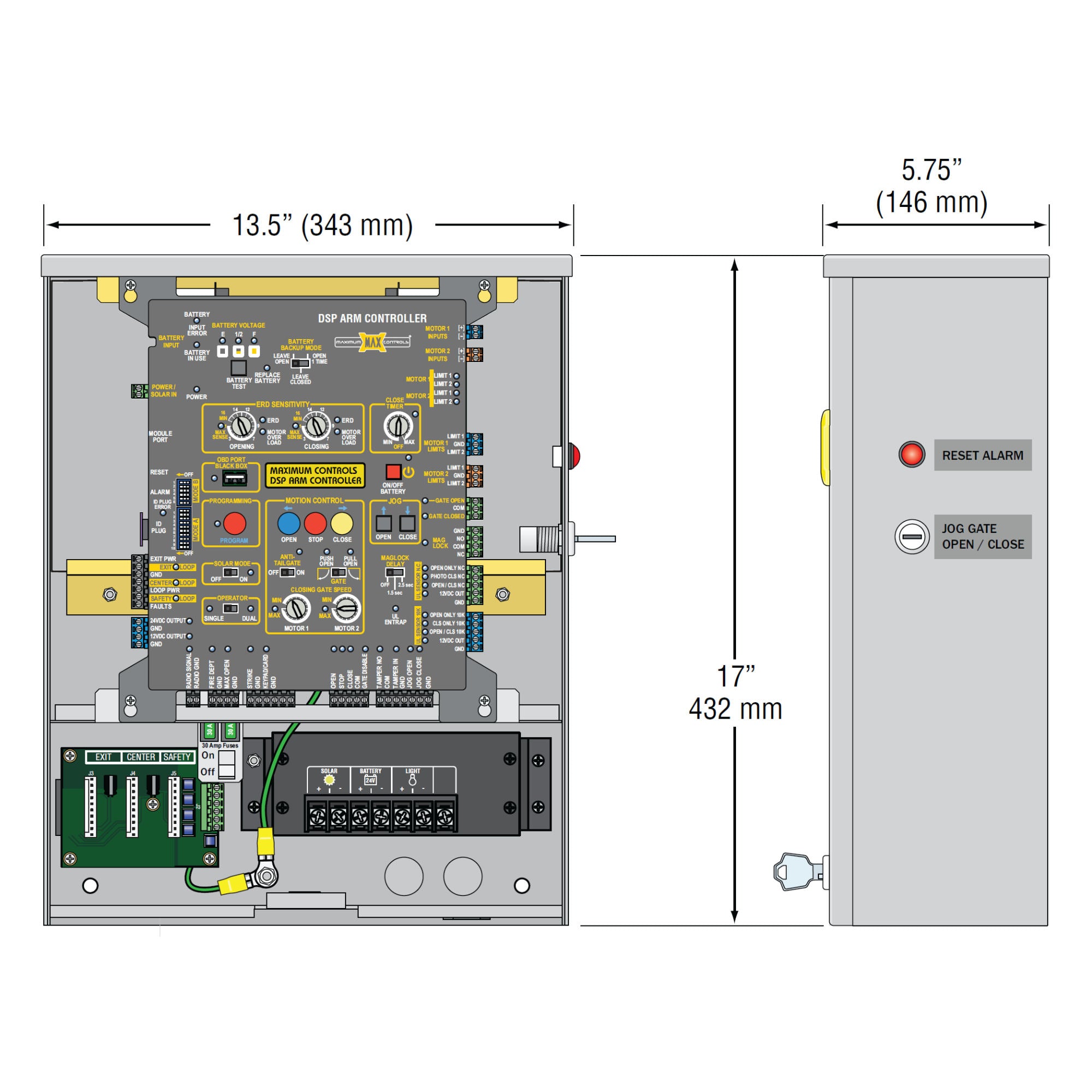 Gate Operating System Box MAX AC CONTROL BOX for Linear Swing Gate Operators | Elitegates.net ...