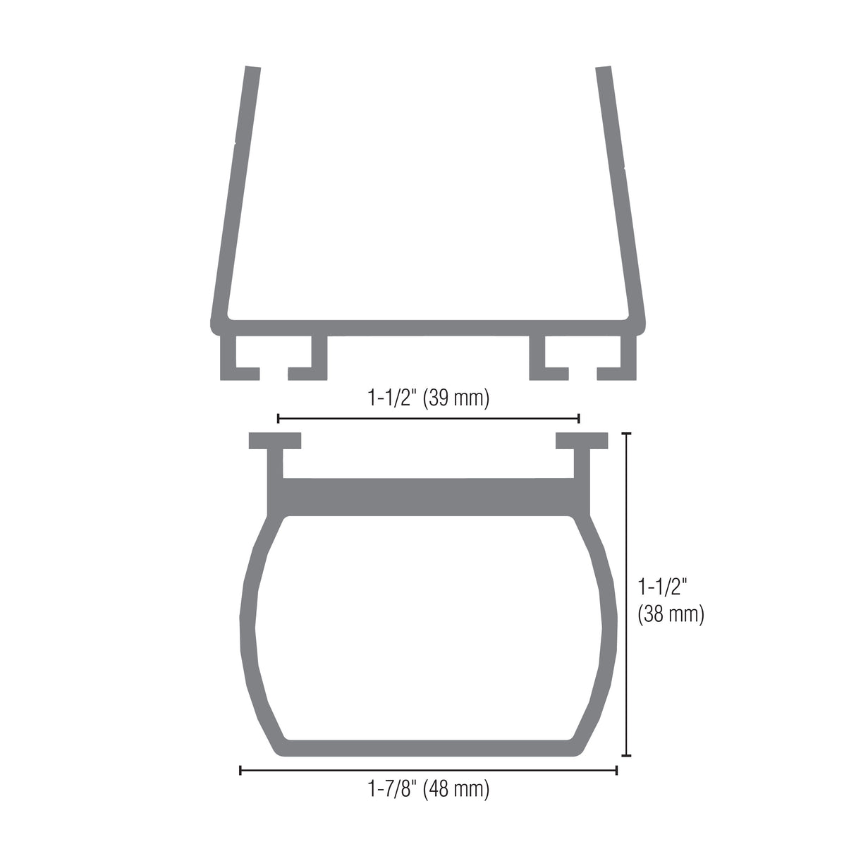 Miller Edge ME123 Safety Edge for automatic gates, dimensions