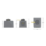 Maximum Controls Megatron 1400 PRO Swing Gate Operator, Dimensions