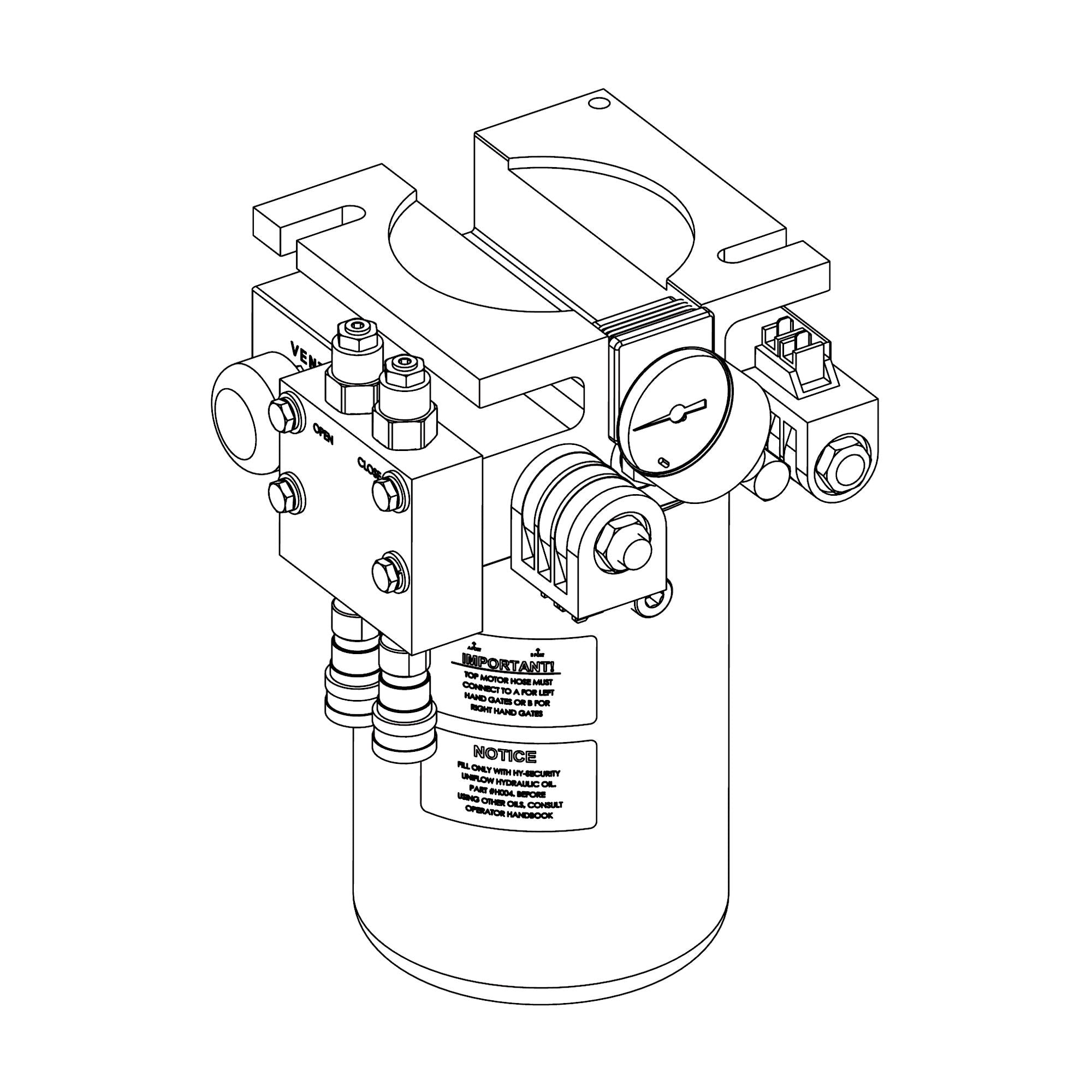 HySecurity MX001979 Pump Pack for SlideDriver 30F/40F | Elitegates
