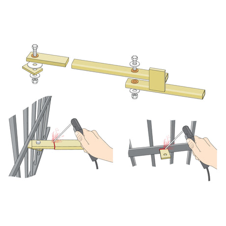 Maximum Security MX025 Swing Arm Assembly, installation illustration | Elitegates.net