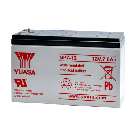 Maximum Controls MX045 AGM Battery 12V 7Ah, front facing | Elitegates.net