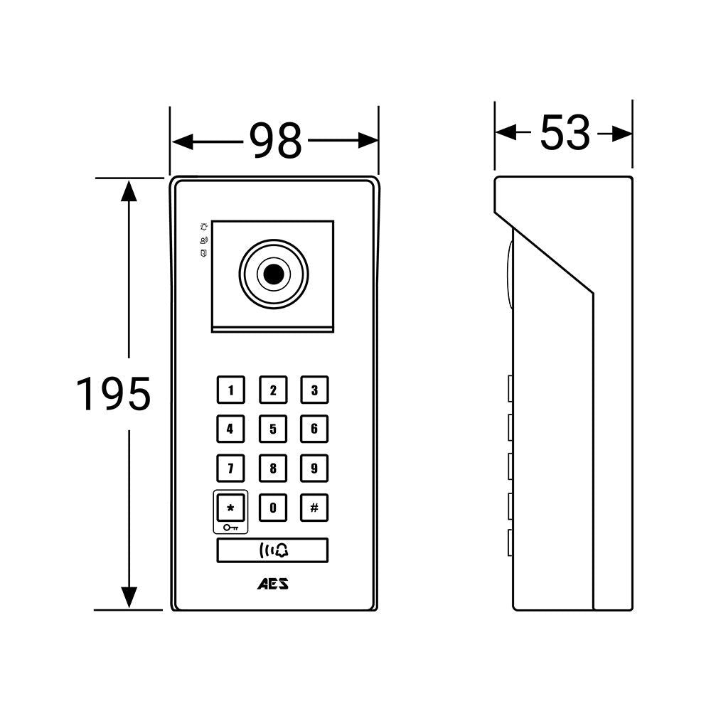 OPYN Video Intercom dimensions