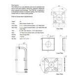 Platinum Access PGN-42 Gooseneck Pedestal Post, Dimensions