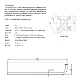 Platinum Access PGN-72 Gooseneck Post, Dimensions