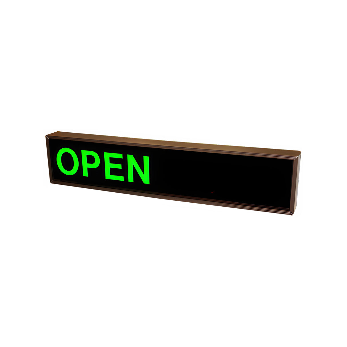 Signal Tech PHX734GR-100 Outdoor LED Sign for Parking Lane Management, displaying "open" lane