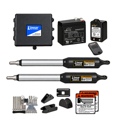 Linear PRO-SW3000XLS Dual Swing Gate Operator Kit | Elitegates.net