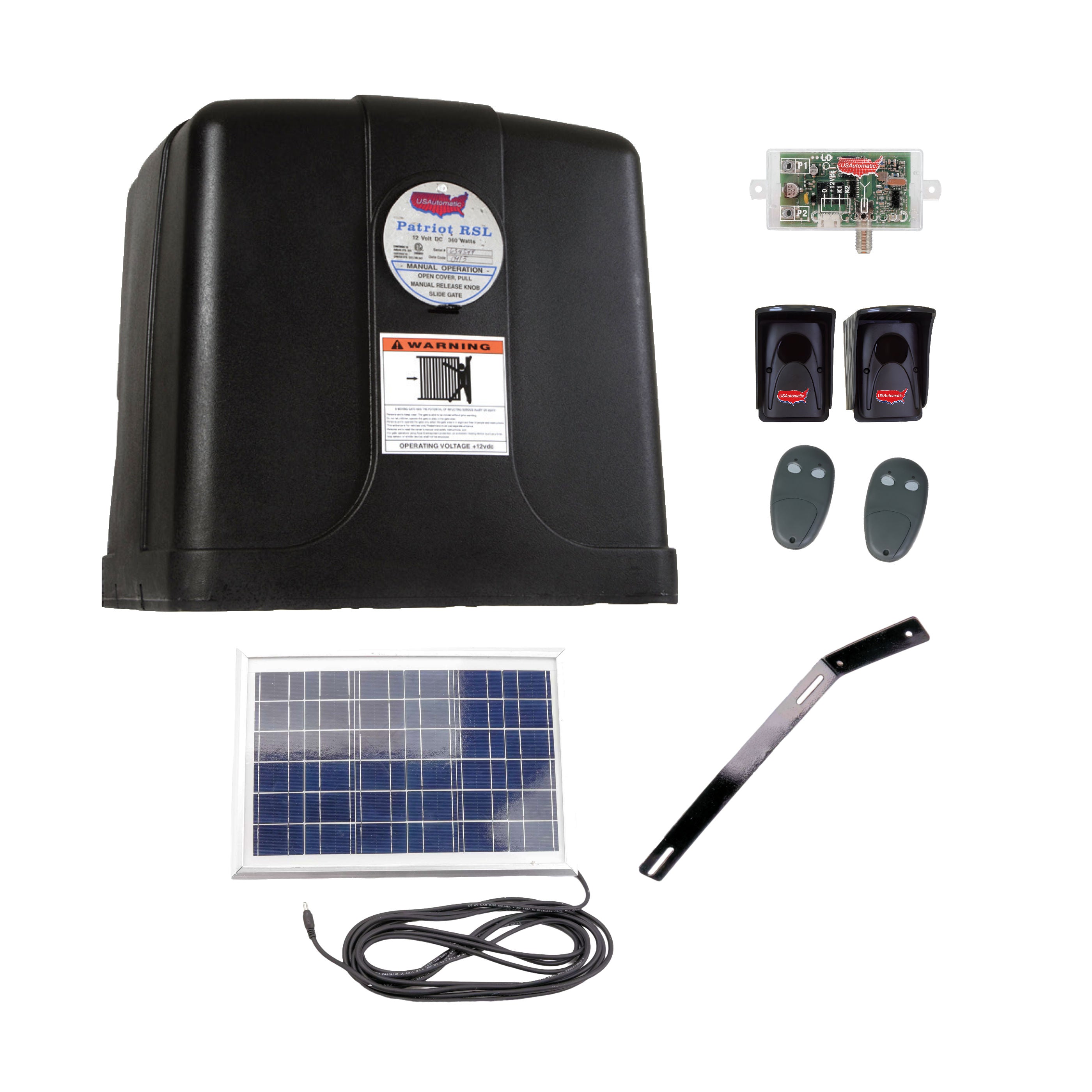 US Automatic Patriot RSL Slide Gate Opener Solar Pkg EliteGates Us automatic patriot rsl slide gate opener solar pkg elitegates