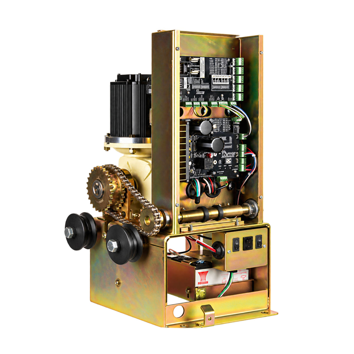Ramset RAM 3000 DC Commercial Swing Gate Operator, shown without a cover | Elitegates.net