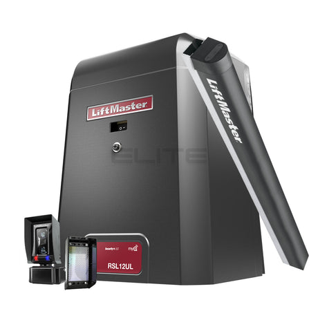 Liftmaster Elite RSL12UL Gate Opener shown with photoeye and safety edge