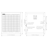 Elite 20W Solar Panel Kit for Gate Operators - 24V, dimensions