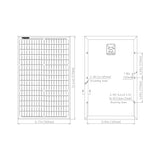 Elite 30 Watt Solar Panel 12 Volt, dimensions