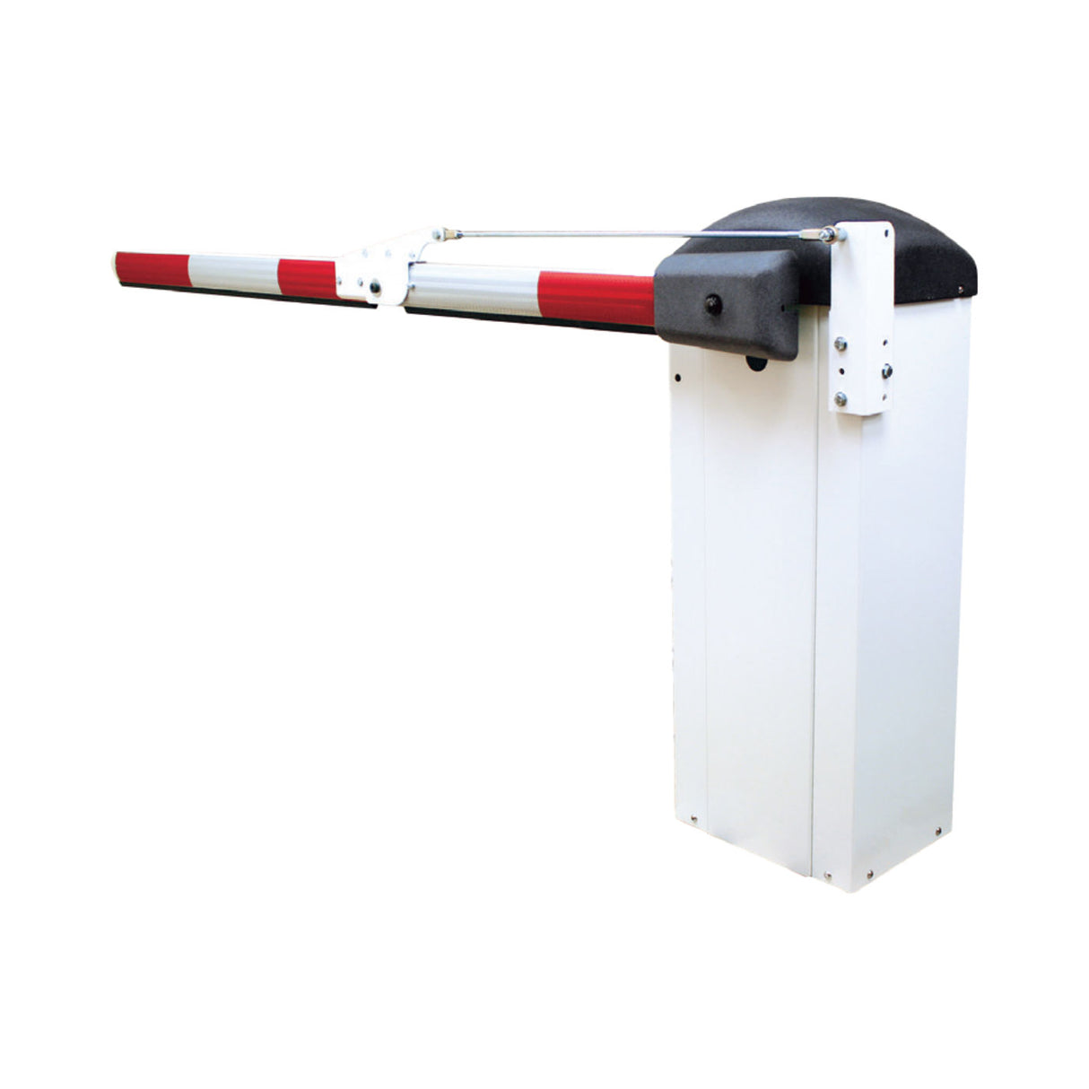 Hysecurity STRONGARMPARK DC10 Barrier Arm Gate Opener, shown with articulating arm - closed position